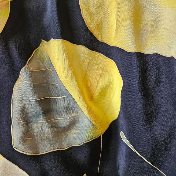 Aspen Silk Woman Kimono One Size Hand Painted 100% Silk Aspen Leave Art Colorful - Picture 4 of 7